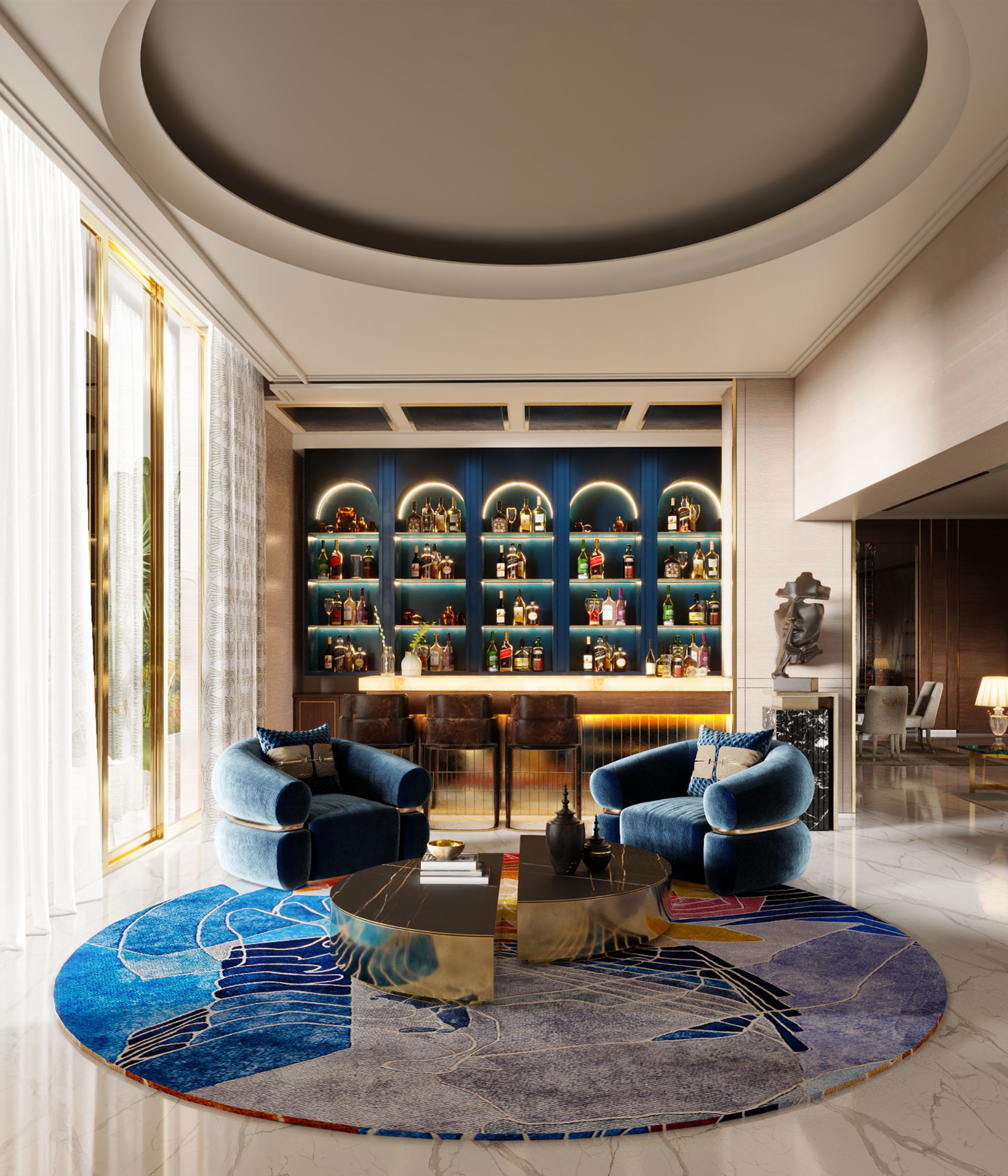 EMIRATES HILLS BAR SEATING